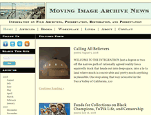 Tablet Screenshot of movingimagearchivenews.org